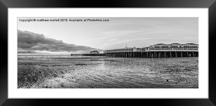  Beaches and Pier Clacton Style Framed Mounted Print by matthew  mallett