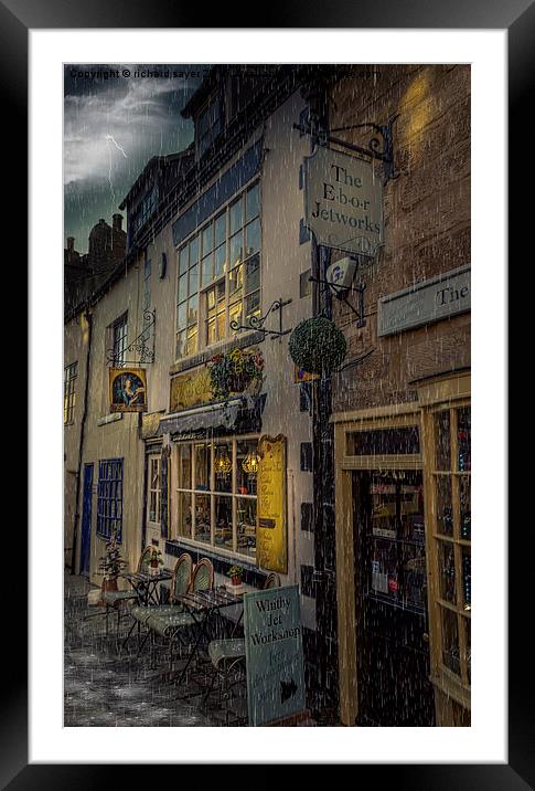  Wonderful Wet Whitby Framed Mounted Print by richard sayer