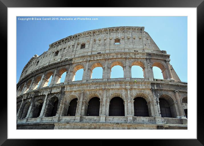 Coliseum of Rome, Framed Mounted Print by Dave Carroll