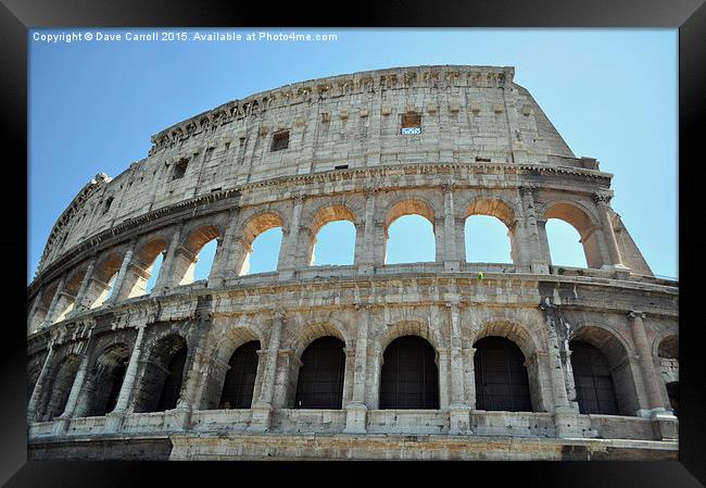 Coliseum of Rome, Framed Print by Dave Carroll