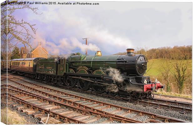  Train Leaving Highley Canvas Print by Paul Williams