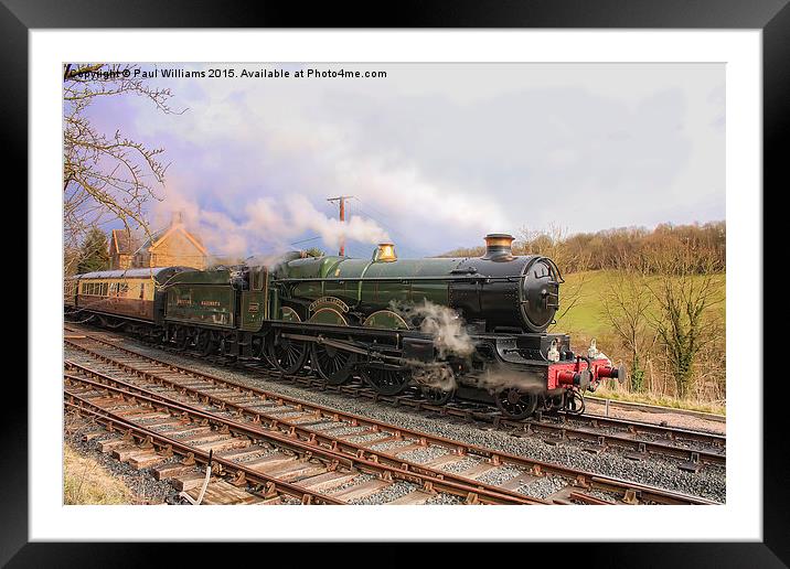  Train Leaving Highley Framed Mounted Print by Paul Williams
