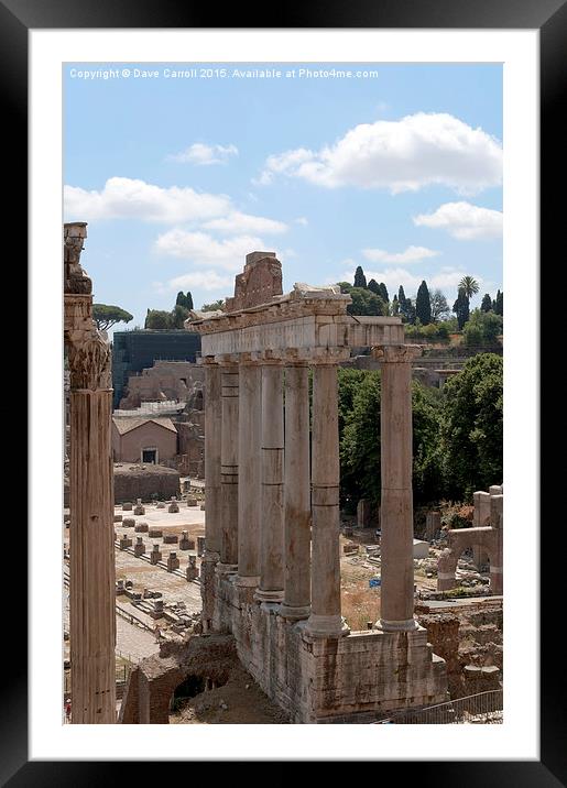 Rome - Roman Forum Framed Mounted Print by Dave Carroll