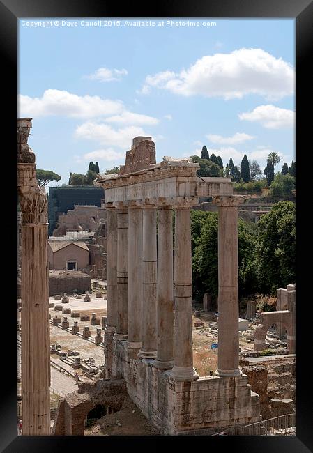 Rome - Roman Forum Framed Print by Dave Carroll