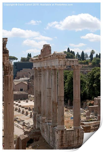 Rome - Roman Forum Print by Dave Carroll