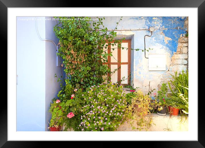 Traditional Mediteranean Home Framed Mounted Print by Dave Carroll