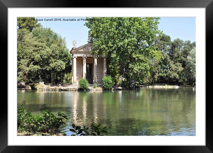 Villla Borghese, Rome, Italy Framed Mounted Print by Dave Carroll