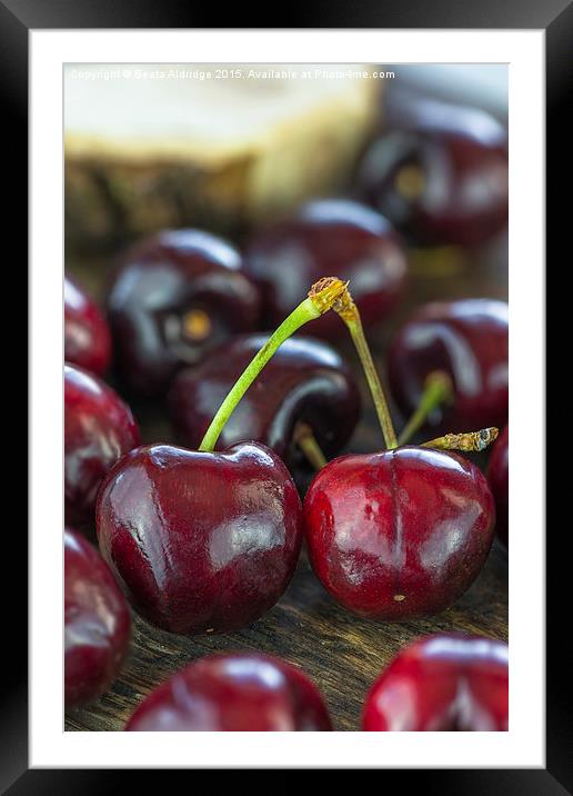 Sweet cherries Framed Mounted Print by Beata Aldridge