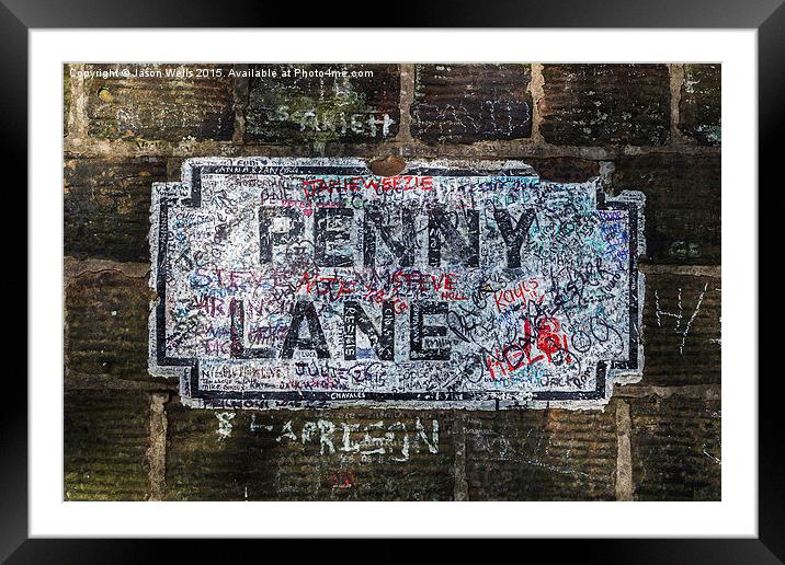 Penny Lane (colour) Framed Mounted Print by Jason Wells