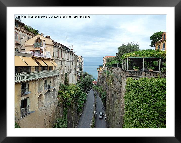  Sorrento Italy  Framed Mounted Print by Lilian Marshall