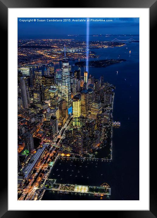 New York City Remembers 9-11 Framed Mounted Print by Susan Candelario