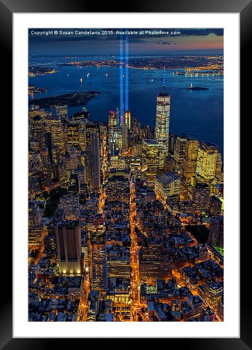 New York City Remembers September 11 - Framed Mounted Print by Susan Candelario