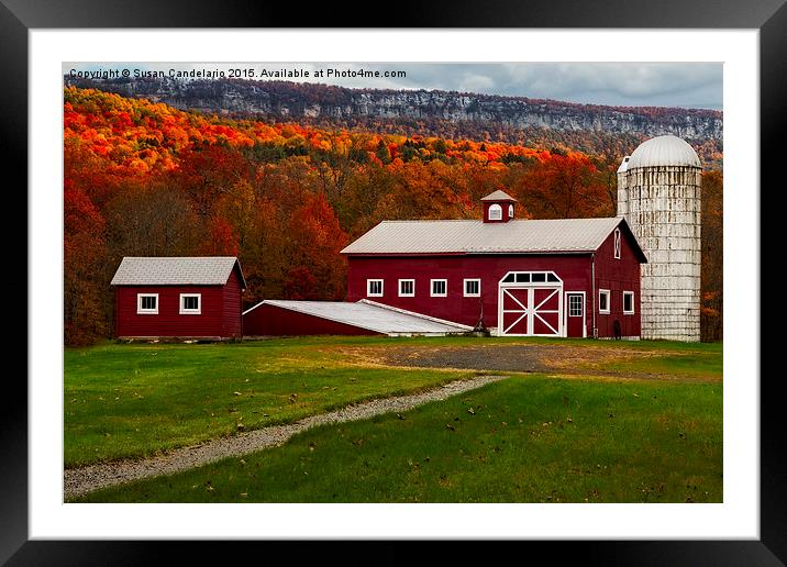 Hudson Valley NY Countryside Framed Mounted Print by Susan Candelario