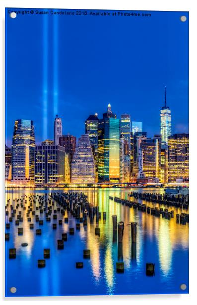 Manhattan NYC 911 Tribute Acrylic by Susan Candelario