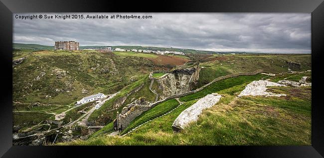  View from Tintagel Castle,Cornwall Framed Print by Sue Knight