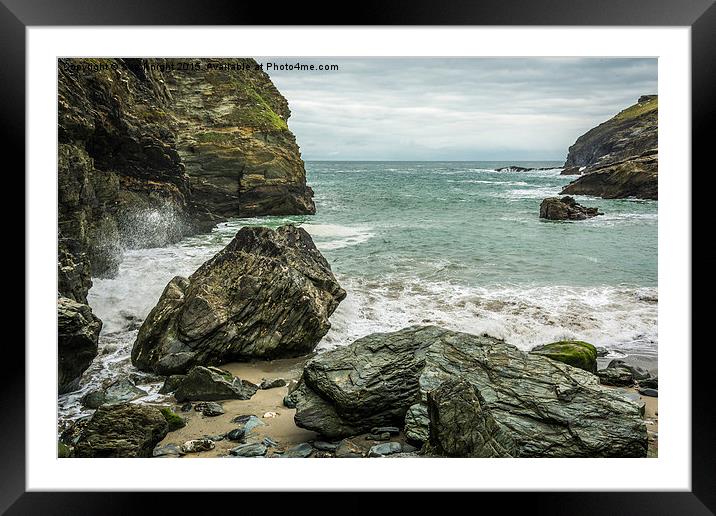  On the Rocks Framed Mounted Print by Sue Knight