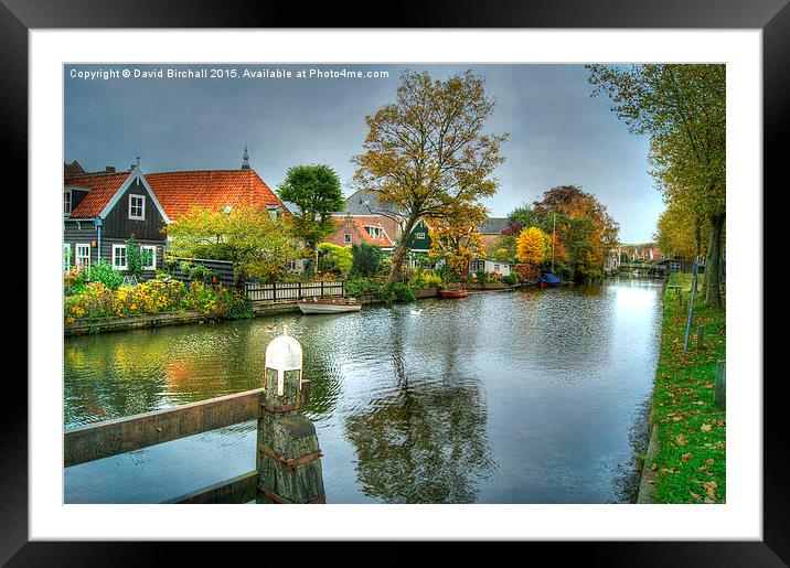  Dutch Waterway In Autumn Framed Mounted Print by David Birchall