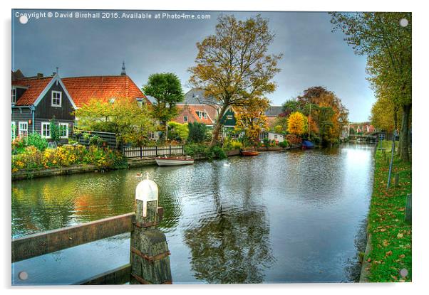  Dutch Waterway In Autumn Acrylic by David Birchall