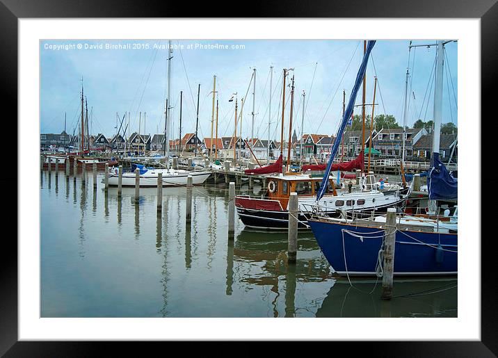 Marken Harbour  Framed Mounted Print by David Birchall