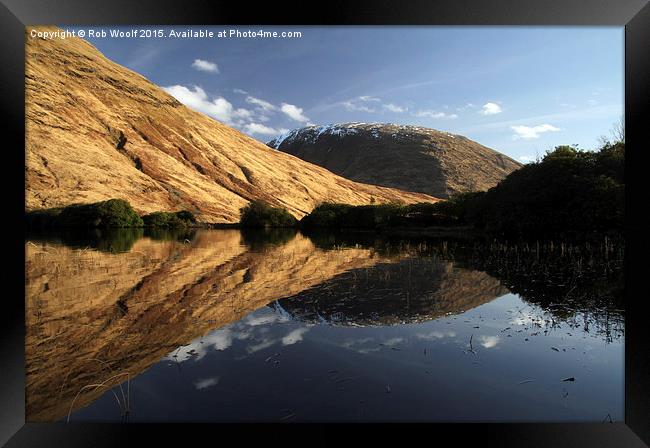  Glen Etive Reflections Framed Print by Rob Woolf