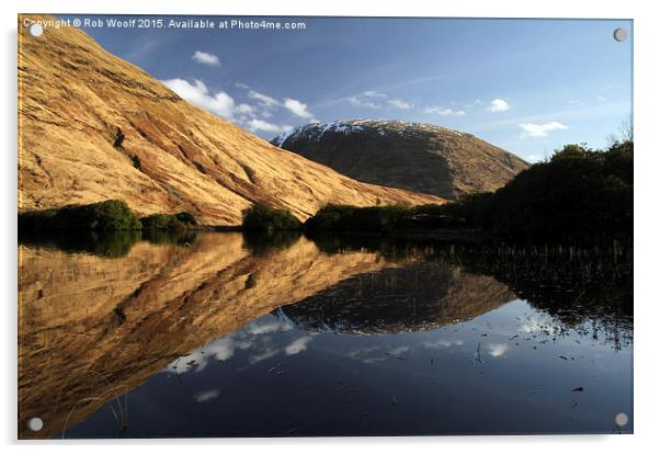  Glen Etive Reflections Acrylic by Rob Woolf