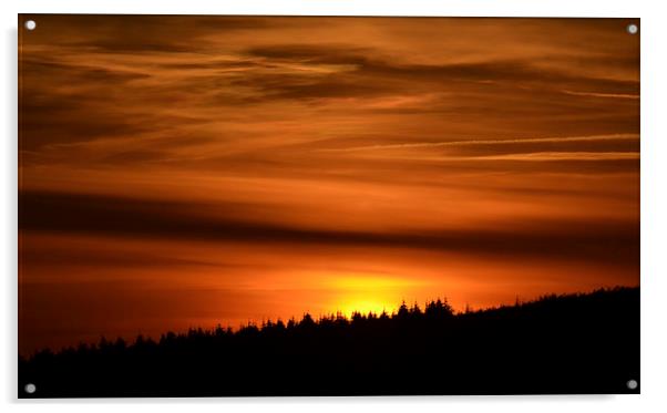  Cornish sunset Acrylic by Ashley Jackson