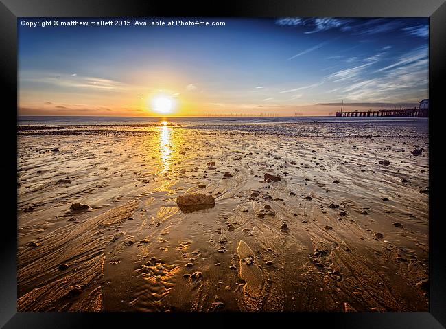 Essex Coast Sunrise  Framed Print by matthew  mallett