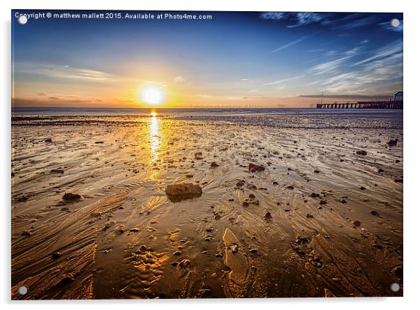 Essex Coast Sunrise  Acrylic by matthew  mallett