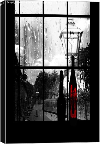train through a rainy window Canvas Print by David Smith