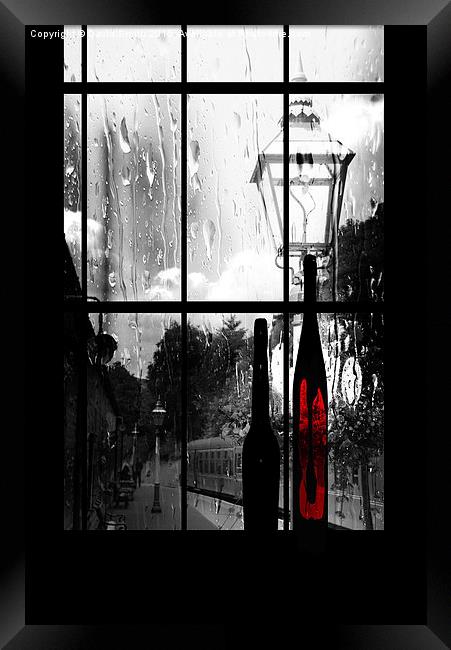 train through a rainy window Framed Print by David Smith