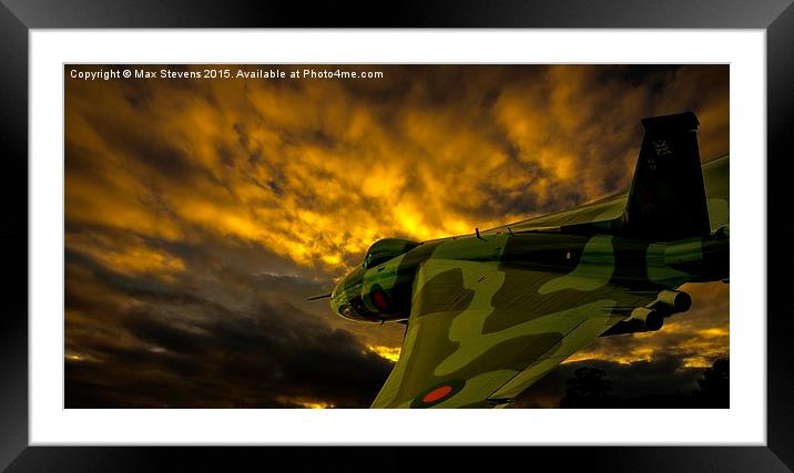  Vulcan into the Sunset Framed Mounted Print by Max Stevens