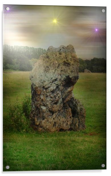  Neolithic/Bronze Age Stone - Stanton Drew, Som. Acrylic by Heather Goodwin