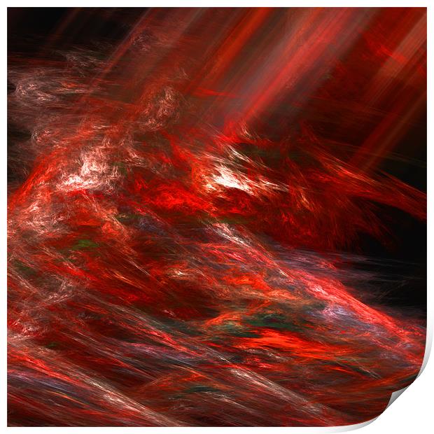 Red abstraction Print by Jean-François Dupuis