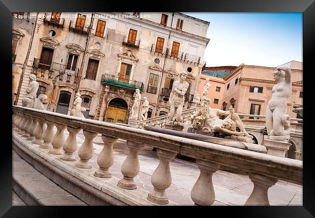 Palermo, Sicily, Italy - Fountain of Shame Framed Print by Dave Carroll