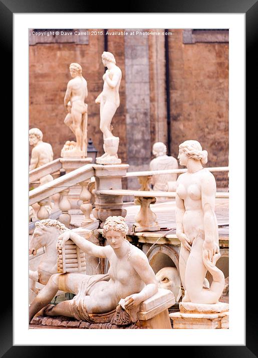 Palermo, Sicily, Italy - Fountain of Shame Framed Mounted Print by Dave Carroll