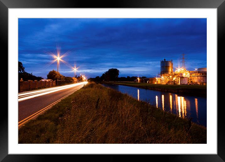  Dusk Middlewich salt works cheshire Framed Mounted Print by paul middleton