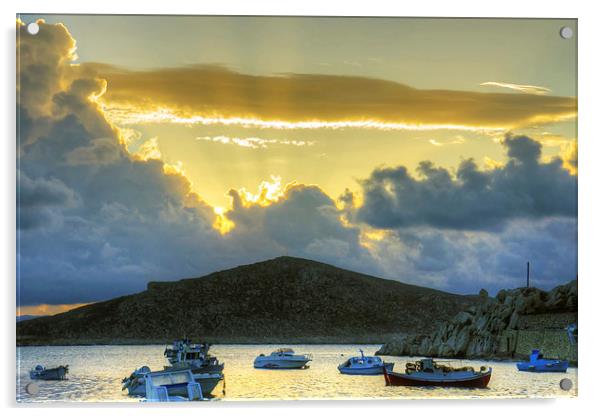 Storm Clouds in the Dodecanese Acrylic by Tom Gomez