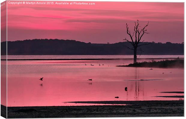  Rutland Water Before Sunrise Canvas Print by Martyn Arnold
