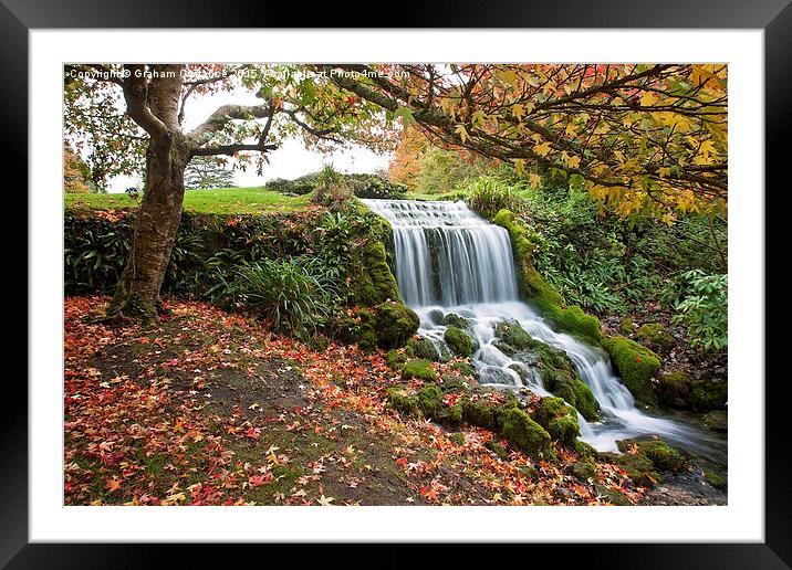 Littlebredy Waterfall  Framed Mounted Print by Graham Custance