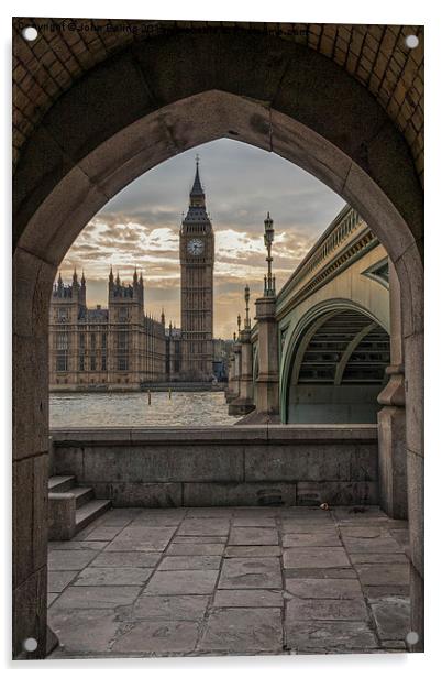 Big Ben at 6:16pm, Houses of Parliament, London Acrylic by John Ealing