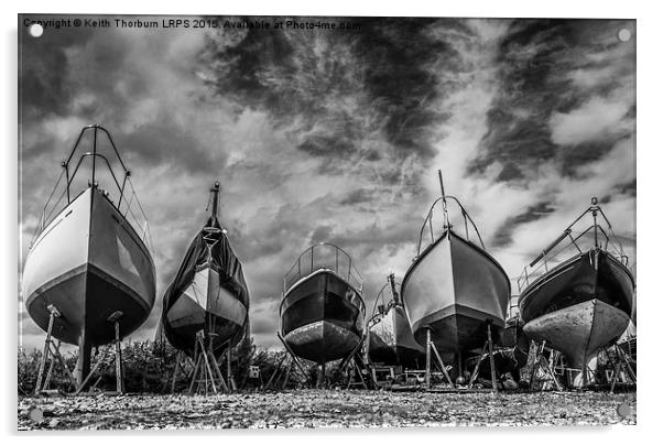 Old boat yard Acrylic by Keith Thorburn EFIAP/b