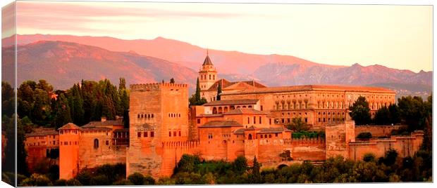 The Alhambra Sunset Canvas Print by HQ Photo