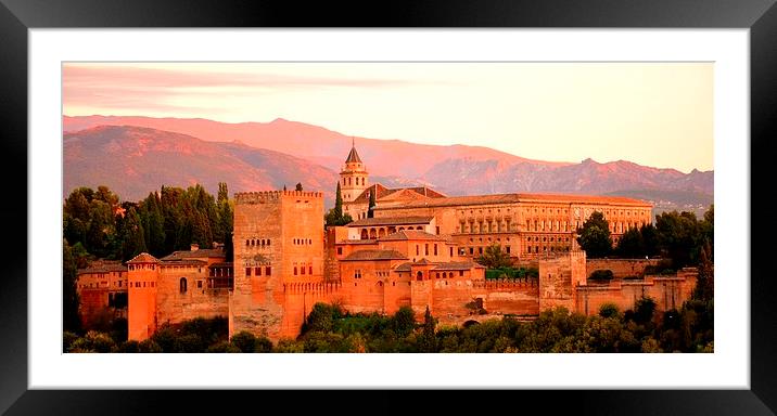 The Alhambra Sunset Framed Mounted Print by HQ Photo