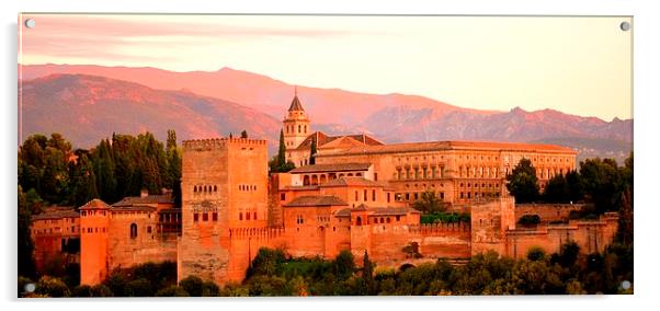 The Alhambra Sunset Acrylic by HQ Photo