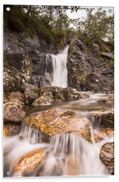 Waterfall At Glen Nievis Acrylic by Keith Thorburn EFIAP/b