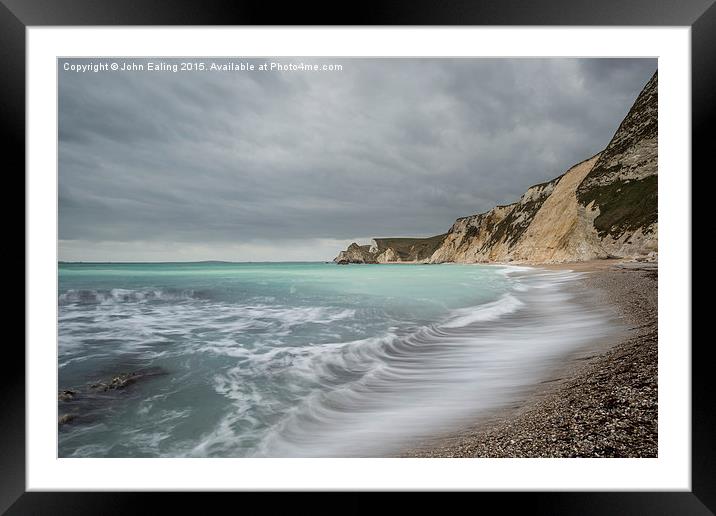  Time and Tide, Dorset, England Framed Mounted Print by John Ealing