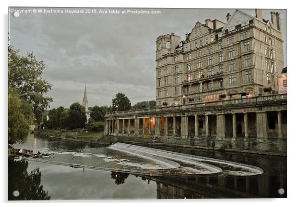  Bath, Somerset Acrylic by Wilhelmina Hayward