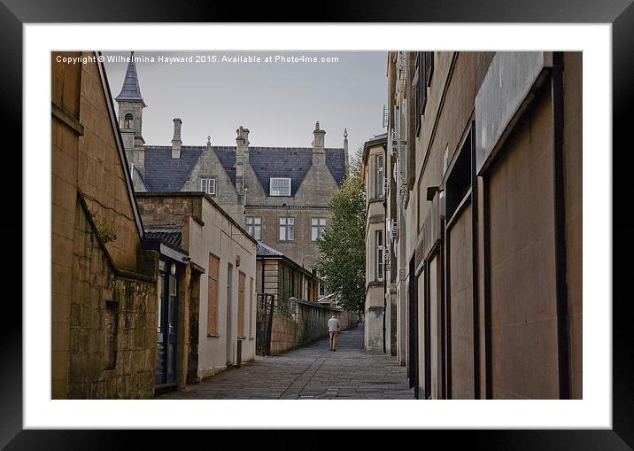  Alleyway in Bath, Somerset Framed Mounted Print by Wilhelmina Hayward