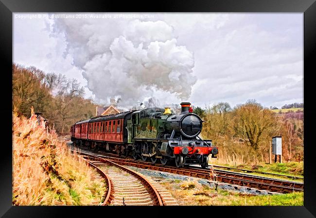 Rainy Day Steam 2  Framed Print by Paul Williams