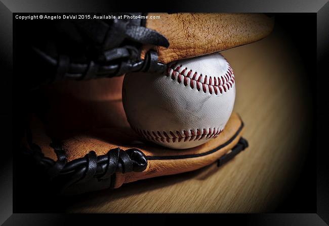 Baseball Season  Framed Print by Angelo DeVal